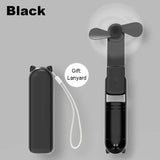 Portable Fan 2000mAh USB Rechargeable 3 Speed Mini Handheld Foldable Fan Hand Held Small Pocket Travel Fan with Handy Power Bank Aimak Store