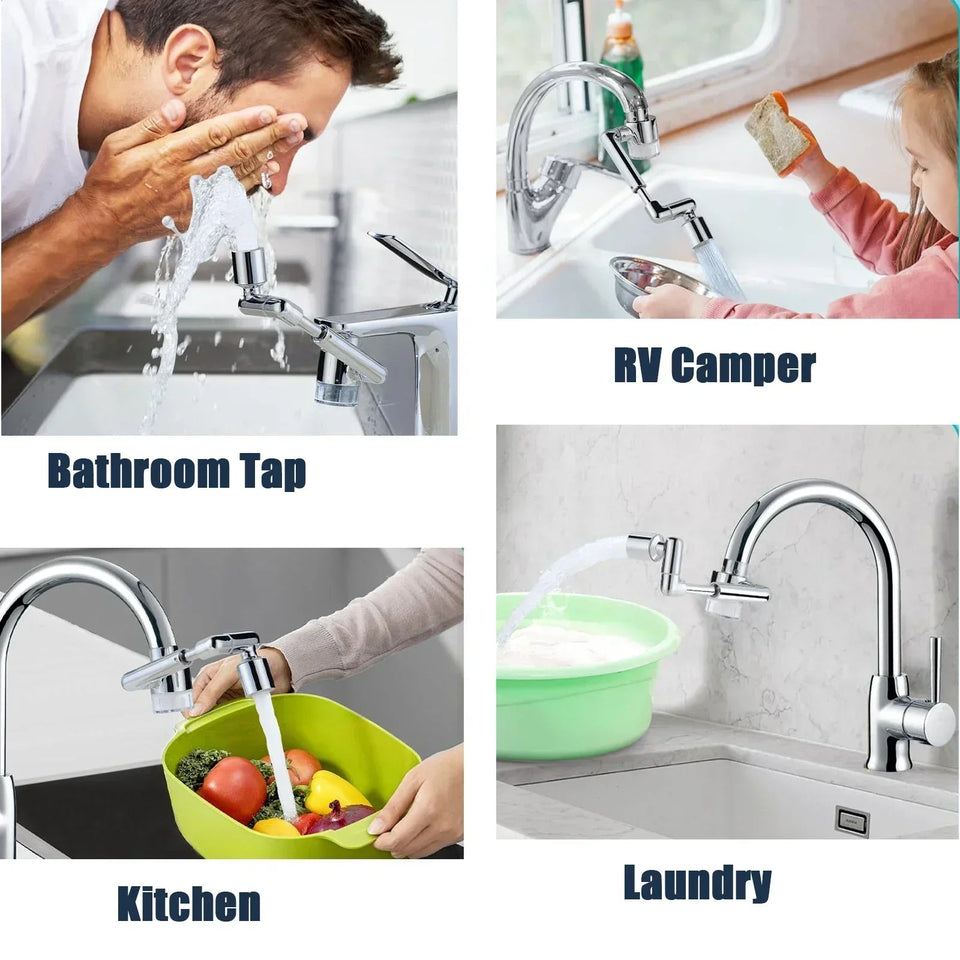 360° Swivel Faucet Extender, Water Saving Tap Sprayer with 3 Modes, for Kitchen, Bathroom Sink, RV Camper & Home Use Aimak Store