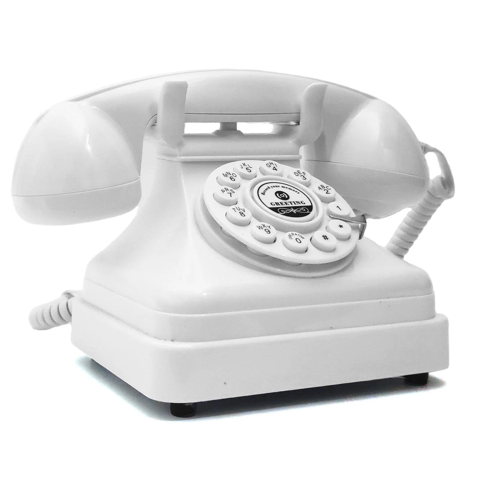 Wedding Audio Guest Book Phone Retro Rotary Style Antique Phone Audio Guestbook Phone Message Voice Recorder  For Wedding Party Aimak Store