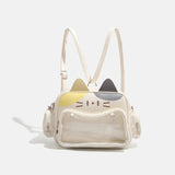 Y2K Ita Bag Cat PU Backpack – Foldable, Adjustable Strap, Secure Zipper, Preppy Style Cute Schoolbag Aimak Store