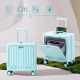 New Front Opening Lid Suitcase Multifunctional Mini Luggage Aluminium Frame 18/20 Boarding Box Trolley Case Cabin Bag Aimak Store
