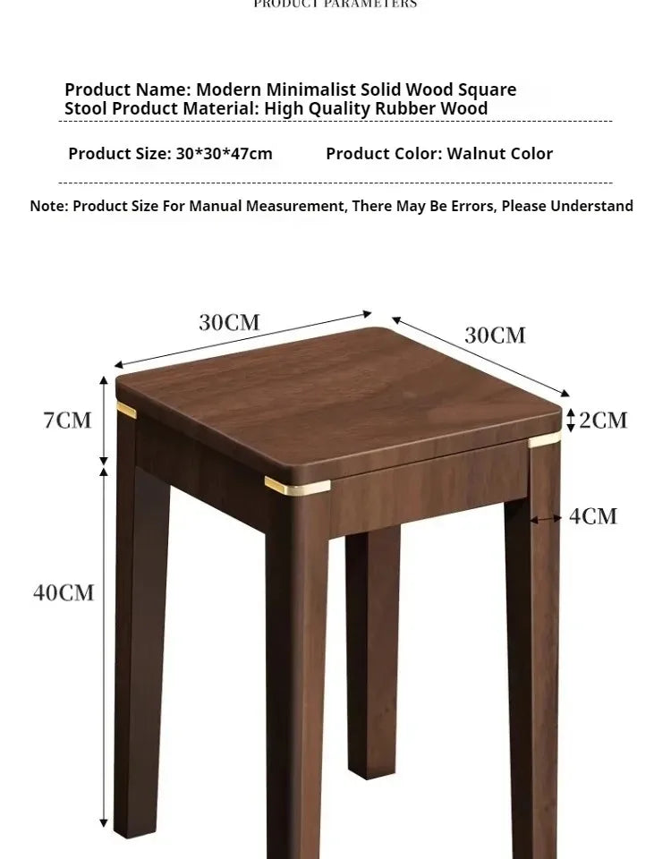 Decorative Wooden Stool Dining Chair Multifunctional Portable Benches Small Furniture Kitchen Meble Ogrodowe Chairs Luxury Aimak Store