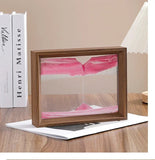 3D Sandscape Moving Sand Art Picture Wooden Frame Quicksand Liquid Hourglass Craft Flowing Sand Painting Office Home Decor Gifts Aimak Store