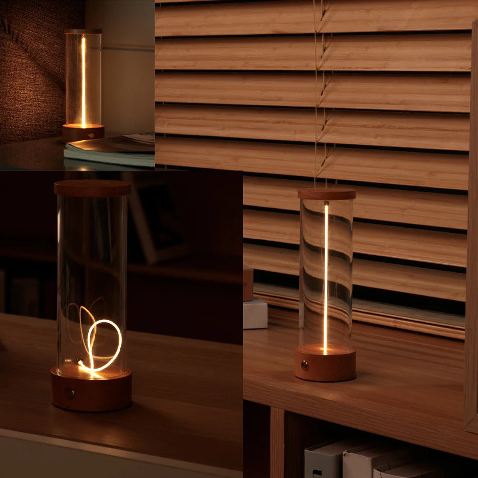 Cordless Table Lamp Magnetic Filament Movable Minimalist Table Lamp With 3 Levels Touch Dimmable Rechargeable Nightstand Lights Aimak Store