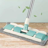 Flat Mop with Stainless Steel Handle, come with Reusable Washable Mop Cloths Aimak Store
