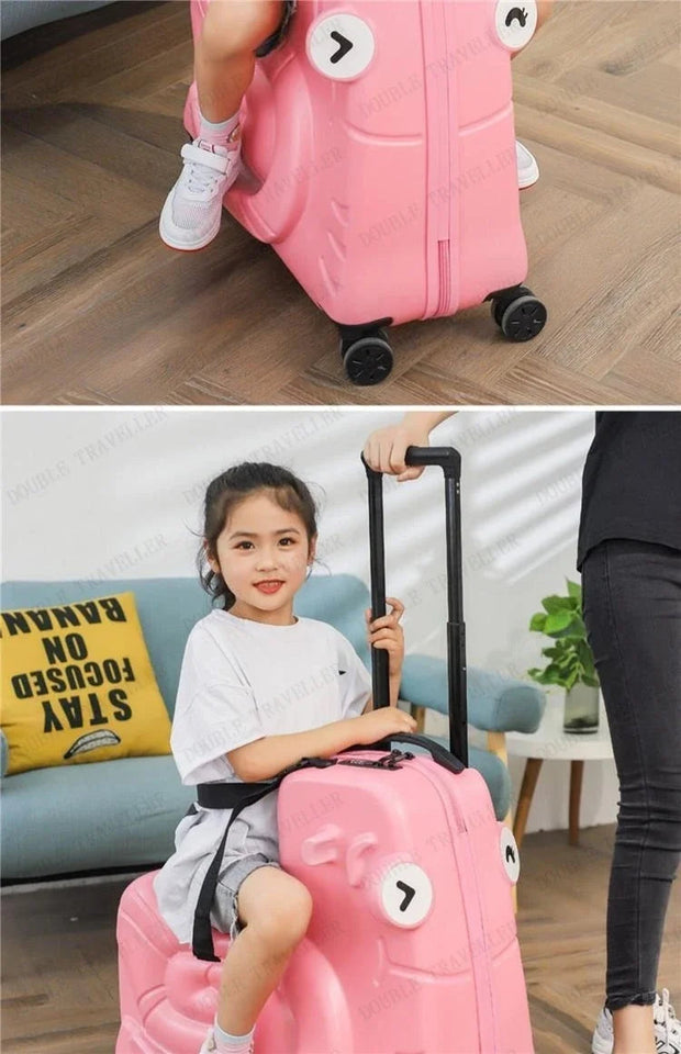 Cartoon children's trolley case Rideable Universal wheel children's travel password case Large capacity children's luggage Aimak Store