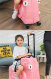 Cartoon children's trolley case Rideable Universal wheel children's travel password case Large capacity children's luggage Aimak Store