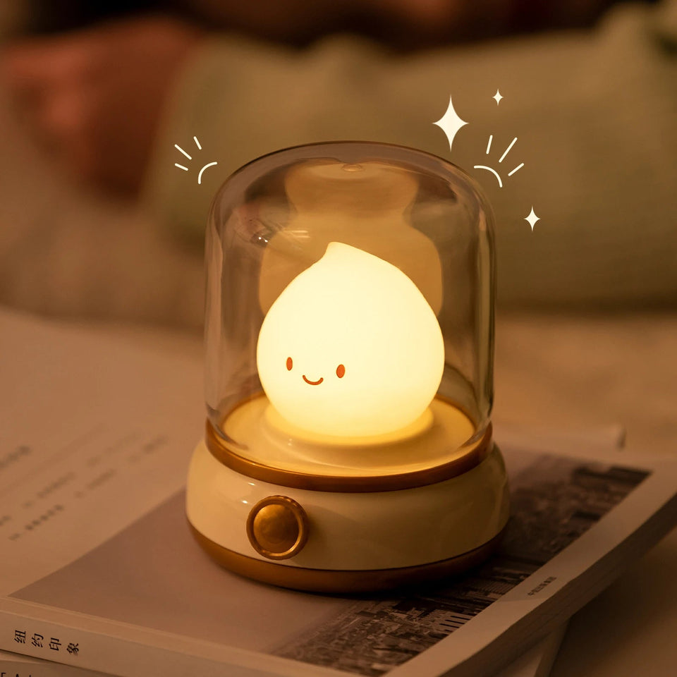 Mini Desktop LED Cute Night Lamp Creative USB Rechargeable Portable Cartoon Table Lamp For Coffee Bar Home Decor Hotel Bedroom Aimak Store