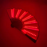 Luminous Folding LED Fan Dancing Light Fan Flashing For Night Music Show Rave Festival Accessories Glowing In The Dark Party Aimak Store