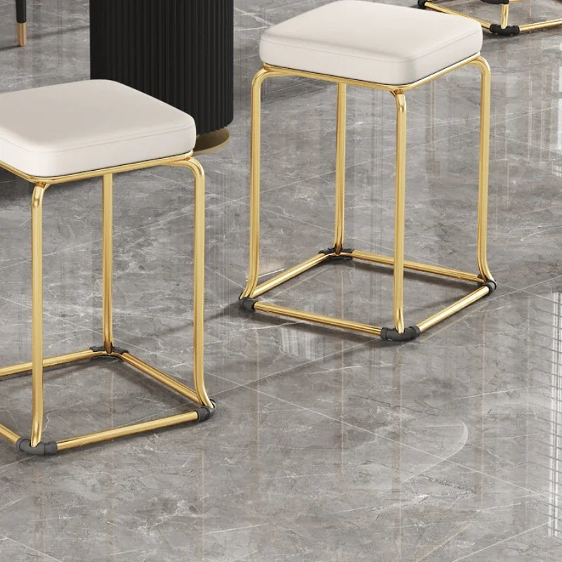 Simple and Luxurious Stackable Square Stool Enlarged and Thickened Round Stool Dirt Resistant Technology Cloth Stool Aimak Store