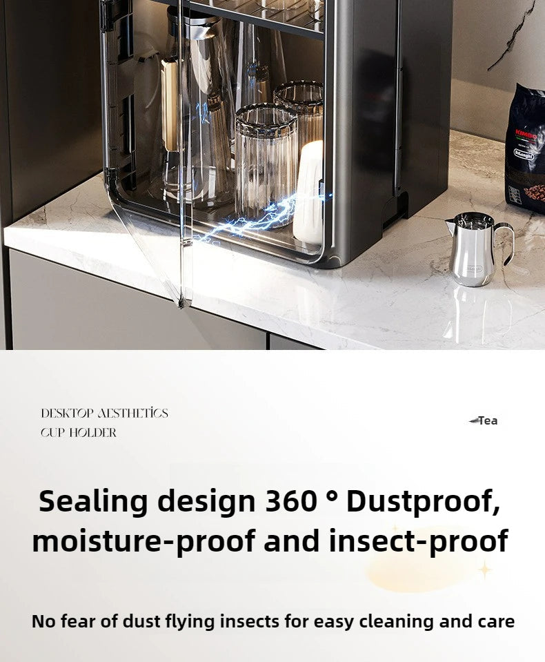 Dustproof Cup Storage Rack Desktop Tea Cup Holder Water Cups Holder Tea Set Storage Box Coffee Mug organizer Aimak Store