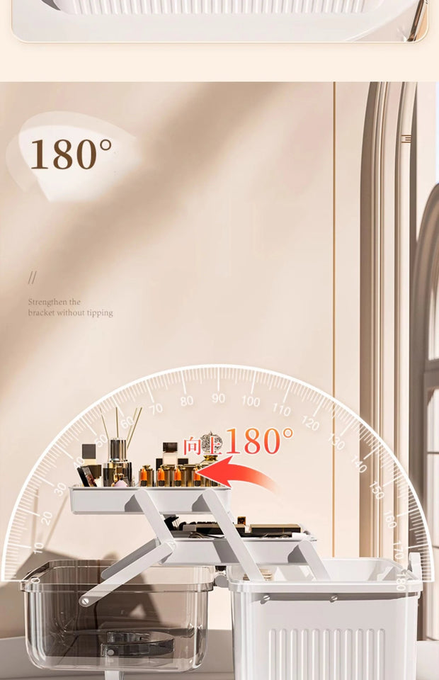 Art Craft Organizer Storage Box with 3 Layers Plastic Tool Box with Handle for Sewing Cosmetic Storage Box Portable Medicine Box Aimak Store