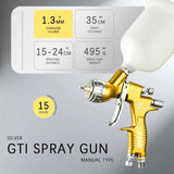 Professional Spray Gun 1.3mm HVLP Paint Gun GTI Pro Lite 600cc Spray Gun Sprayer For Car Furniture Primer Arnish And Top Coat Aimak Store