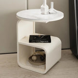 Home Living Room Iron Art Sofa Table Modern Round Feeding Table Bedroom Bedside Cabinet Elegant Nightstand Stylish End Table Aimak Store