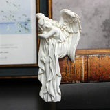 1-piece charming left angel door frame ornaments statue, exquisite resin sleeping angel sculpture Aimak Store