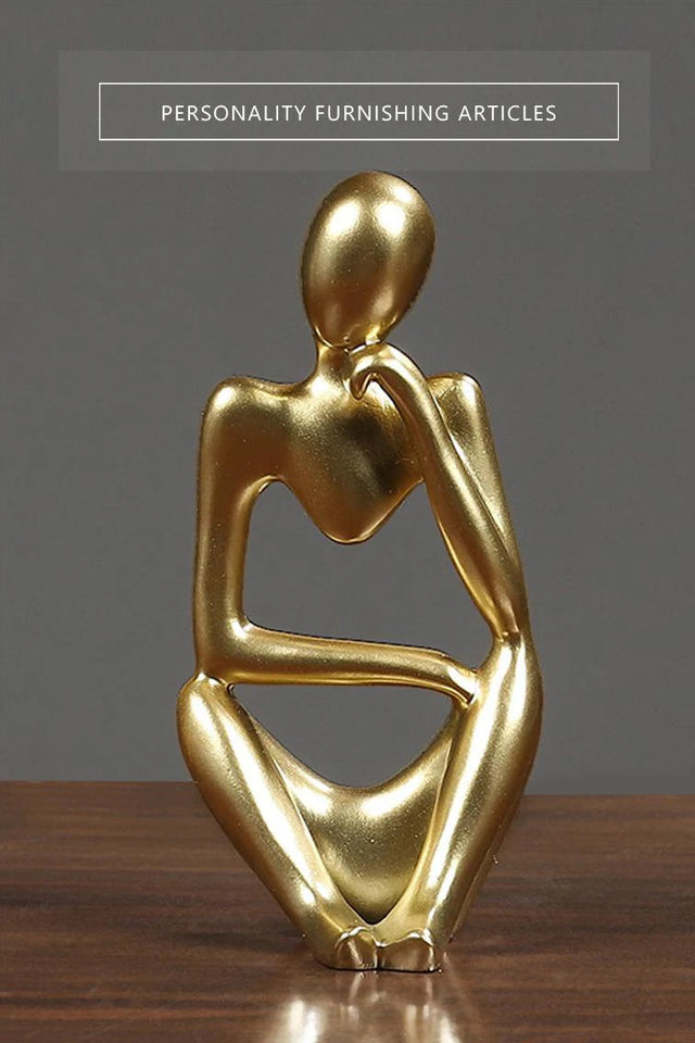 3pcs/set Abstract Thinker Statue Resin Sculpture Micro Thinker Figure European Office Home Decoration Accessories Aimak Store