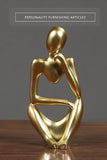 3pcs/set Abstract Thinker Statue Resin Sculpture Micro Thinker Figure European Office Home Decoration Accessories Aimak Store