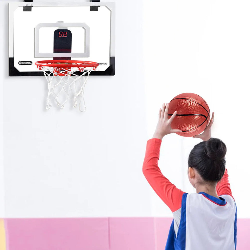 Kids Mini Basketball Hoop With Electronic Scoreboard Ball Sport Backboard Outdoor Indoor Excersise Accessory Funny Game Toys Aimak Store