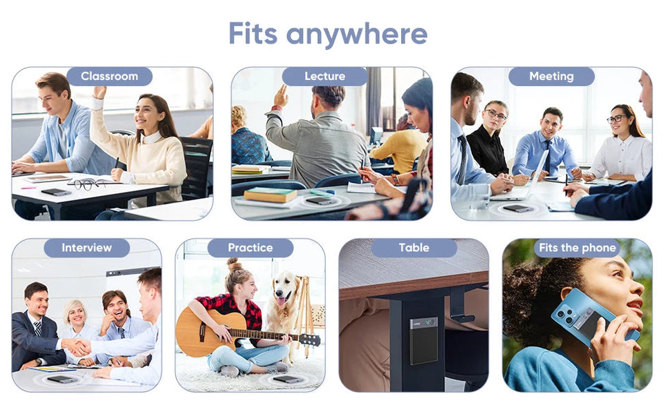 AI powered Voice Recorder  Summarize Instant Translation by ChatGPT  68 Languages,64GB Audio Recorder Magnetic for mobile phone Aimak Store