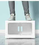 Foldable Storage Box Large Capacity Sundries PP Organizer Bedroom Transparent Stackable Toy Snacks Sorting Bin Closet Organizer Aimak Store