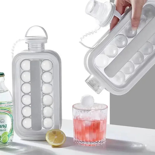 Hot New Portable Ice Ball Maker Bottle 17 Ice Cubes Molds Bottle Creative Ice Hockey Bubble Iceball Maker Kettle