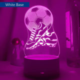 New 3d Illusion Kids Night Light Football 7 Colors Changing Nightlight for Child Bedroom Atmosphere Soccer Room Desk Lamp Gifts Aimak Store
