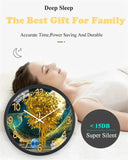 8 Inch Glass Wall Clock Modern Design Chinese Style Series Art Round Mute Creative Hanging Home Living Room Bedroom Decoration Aimak Store