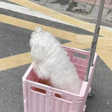 Folding Supermarket Shopping Hand Cart Trolley Convenient Stair Climber Foldable Cart with Wheels for Groceries Outdoor Camping Aimak Store