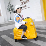 Cartoon children's trolley case Rideable Universal wheel children's travel password case Large capacity children's luggage Aimak Store