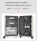 New Front Opening Suitcase Cabin Trolley Case 20/24/26/28 inch Aluminum Frame Large Capacity Luggage usb Charging TSA Lock Aimak Store