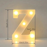 1pc White Decorative Led Light Up 6.3'' Number Letters Sign Night Lights Marquee For Home Wedding Party Birthday Christmas Decor Aimak Store