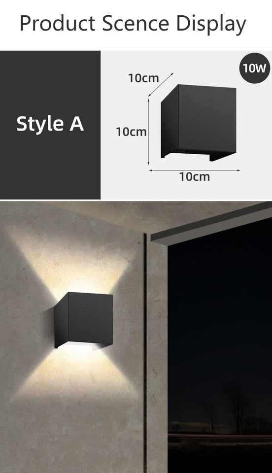 Outdoor Wall Lamp IP65 Waterproof Garden Lighting AC86-265V Exterior Wall Light Living Room Stair Porch Light Home Decor Fixture Aimak Store