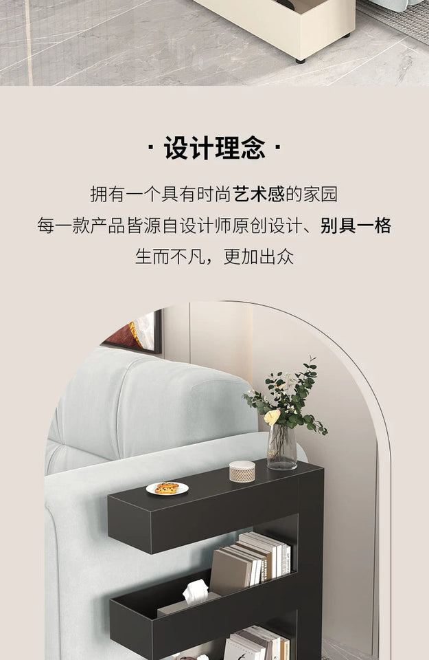 Nordic Space-saving Iron Art Coffee Table Home Living Room Furniture Gap Bookshelf Floor-to-ceiling Bay Window Storage Rack Aimak Store