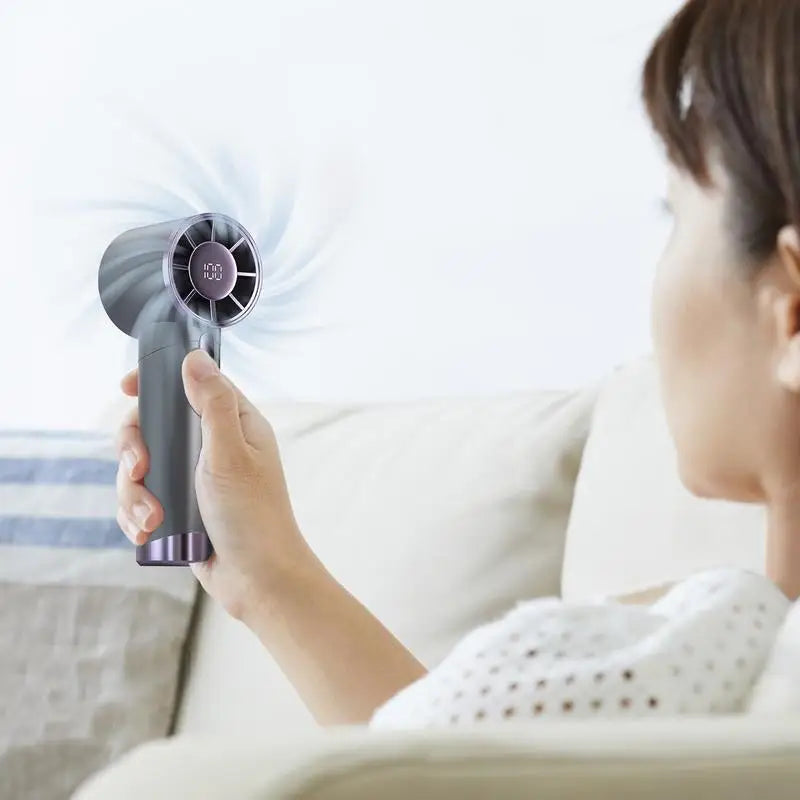 Handheld Fan Rechargeable Silent Small Handheld Fan Portable Personal Fan Quick Charging Personal Cooling Fan Small Personal Fan Aimak Store