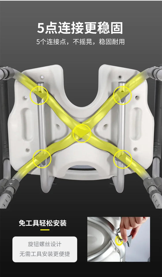 2024 Toilet Chair for the Elderly Bathroom Cabinet Plastic Stool Adult Rocking Chair Home Furniture Scaffolding Footrest Bath Aimak Store