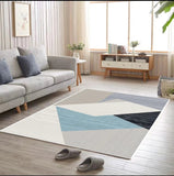 VIKAMA Nordic Patchwork Faux Wool Rug - Non-Slip, Easy Clean Living Room, Bedside, Sofa Mat for Home Decor, 50x80cm Aimak Store