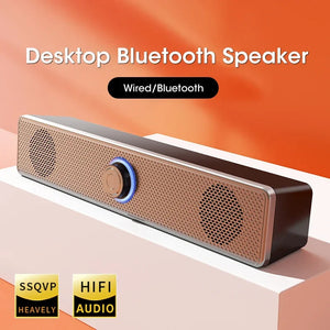 Bluetooth Computer Speakers Wired Surround Sound Bar Stereo Subwoofer Soundbar for Desktop Laptop PC Mini Home Theater System Aimak Store