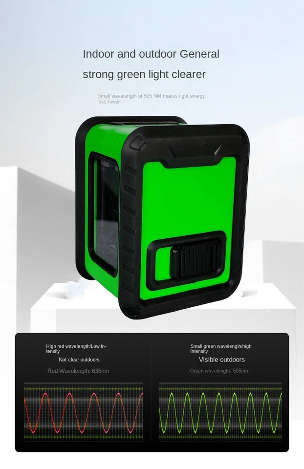 Professional Mini Laser Level Tool 2 Lines Green Laser Self-leveling Leveling Horizontal Vertical Cross Laser Levers Machine Aimak Store