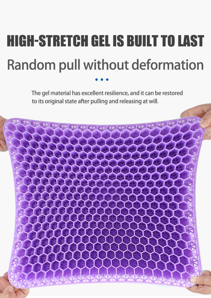 Gel Seat Cushion Summer Breathable Honeycomb Design For Pressure Relief Back Tailbone Pain - Home Office Wheelchair Chair Cars Aimak Store