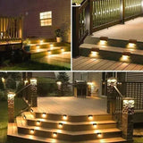1/4/8/12/pcs Solar LED Lights Outdoor Garden Light Deck Lamp Solar Stairs Light Waterproof Solar Step Lamp Patio Garden Decor Aimak Store
