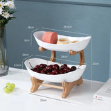 Internet Famous Fruit Tray Creative Modern Home Decoration Multilayer Nordic Style Luxury Snack Tray Aimak Store