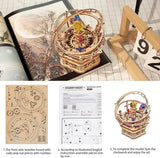 Robotime Rokr Music Box 3D Puzzle Wooden Model Kits Mechanical Building Craft Kits for Children Kids - AMK51 Starry Night Aimak Store