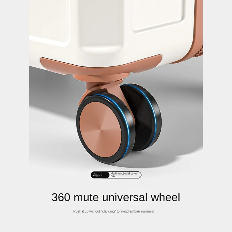 KO-KU 2024 Suitcase Set Female 20 Inch Boarding Suitcase USB/Type-C Port Water Cup Holder 26/28 inch Male Large Capacity Luggage Aimak Store