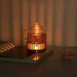 Gold Hollow Aluminum Alloy Teapot Warmer Coffee Pots Candle Base Heater Stove Household Glass Teapot Tea Stove Milk Warmer Stand Aimak Store