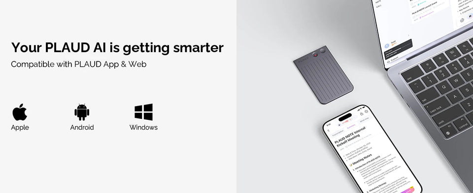 PLAUD NOTE AI Voice Recorder, AI Notetaking Device for Meetings, Lectures, Calls, AI Transcription & Summarization Aimak Store