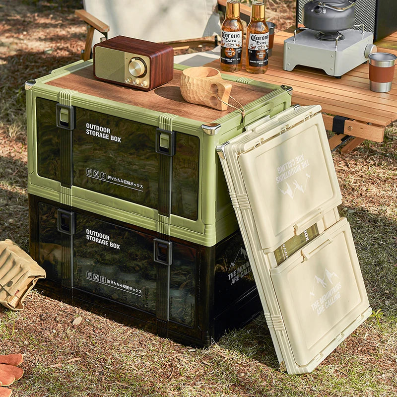 UFORU Outdoor camping storage box Car trunk organizer Car multilayer thickened with cover picnic storage folding box Aimak Store