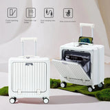 New Front Opening Lid Suitcase Multifunctional Mini Luggage Aluminium Frame 18/20 Boarding Box Trolley Case Cabin Bag Aimak Store