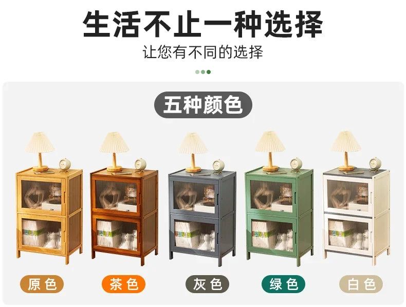 Modern Simple Storage Small Night Stand Household Bedside Table Solid Wood Bedchamber Large Capacity Home Furniture Aimak Store