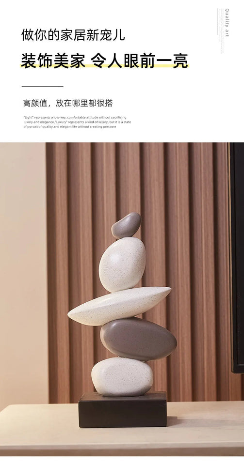 Factory Direct Generation of Light Luxury Art Resin Desktop Ornaments Decorative Living Room Office Wine Cooler TV Cabinet Aimak Store