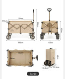 Naturehike Big Wheels Heavy Duty Folding Cart Outdoor Large Capacity Wagon Cart Beach Wagon For Sand Pull Trolley Camping Cart Aimak Store